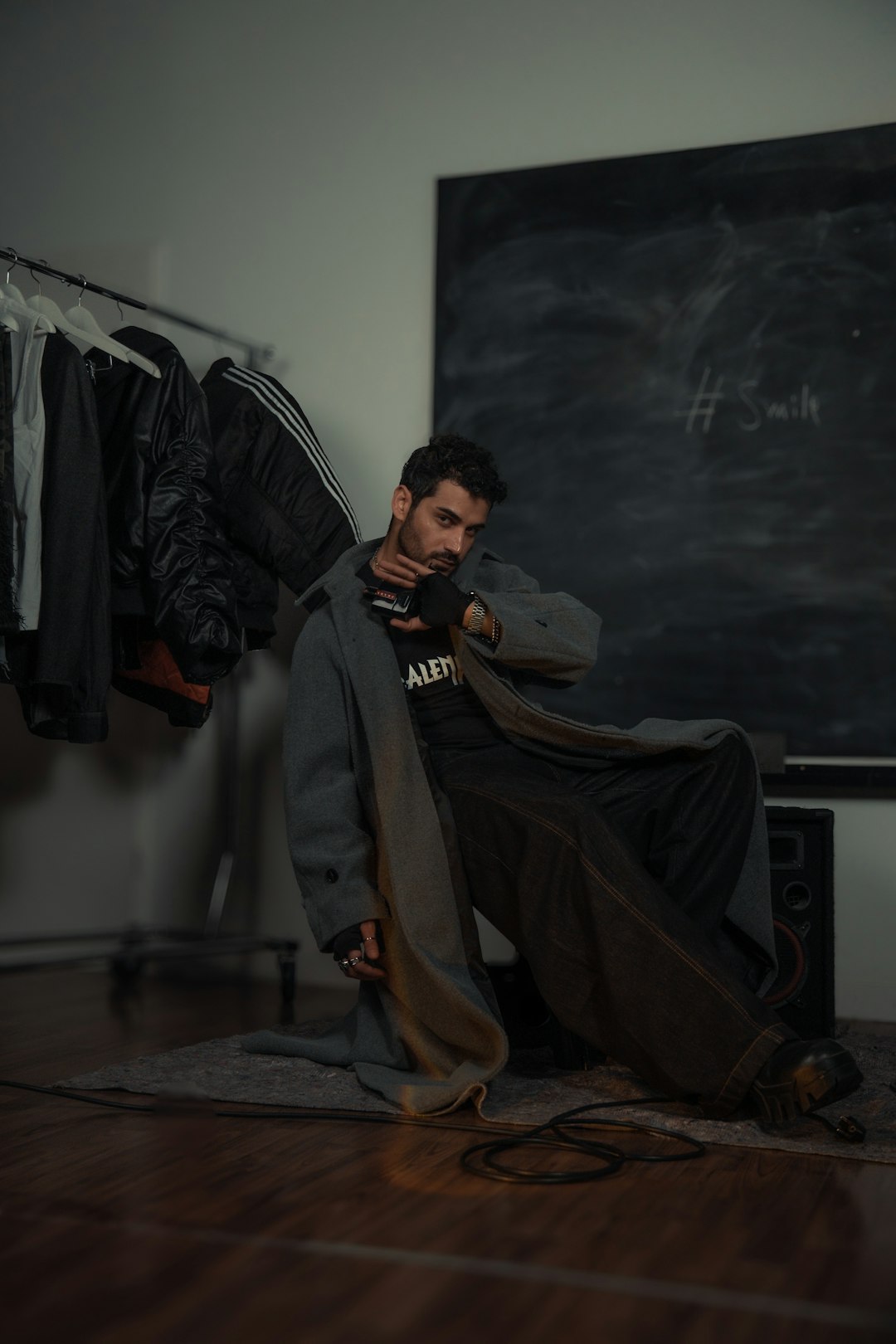 Sweter oversize szary